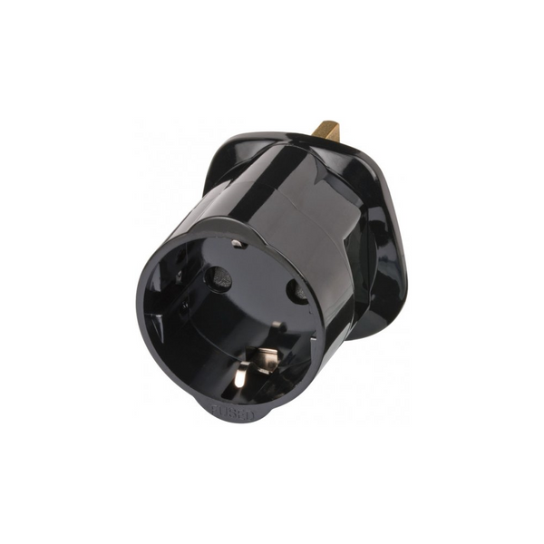 UK 13A Plug to European Shuko Socket Adaptor