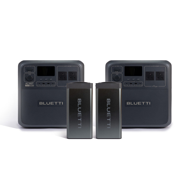 Bluetti AC180T Power Station and Hot-Swappable B70 Battery KIT