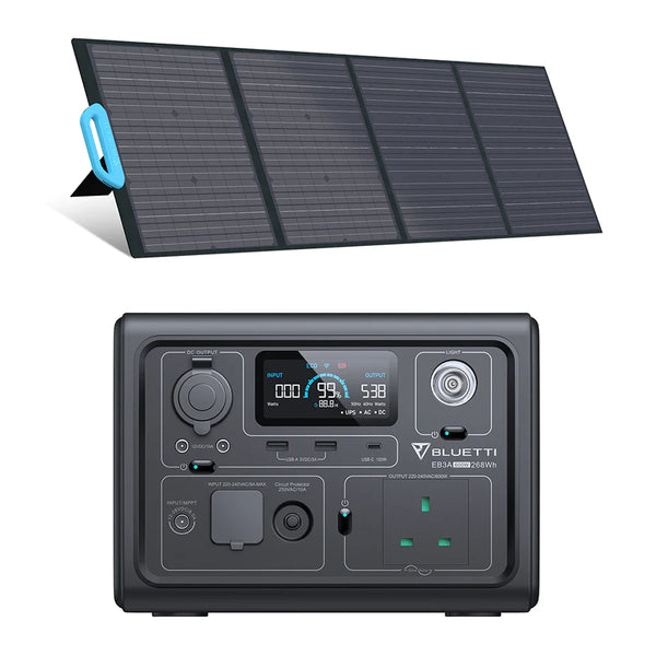 Bluetti EB3A+PV120 | Solar Power Station Kit