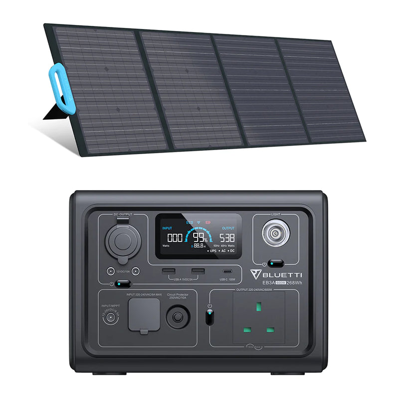 Bluetti EB3A+PV120S | Solar Power Station Kit