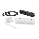 OE Pace Workstation Kit | White | Twin UK 13A & USB
