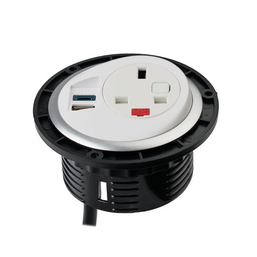 OE PixelTUF In-Surface Unit | UK 13A Socket, USB A & USB-C Fast Chargi ...