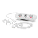 OE PolarICE Desk Kit 25 : polarICE Socket Unit - 13A | USB A+C 25W | 13A, with UK 13A Starter Lead