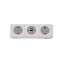 OE Panda White Socket Unit - 13A | USB | 13A