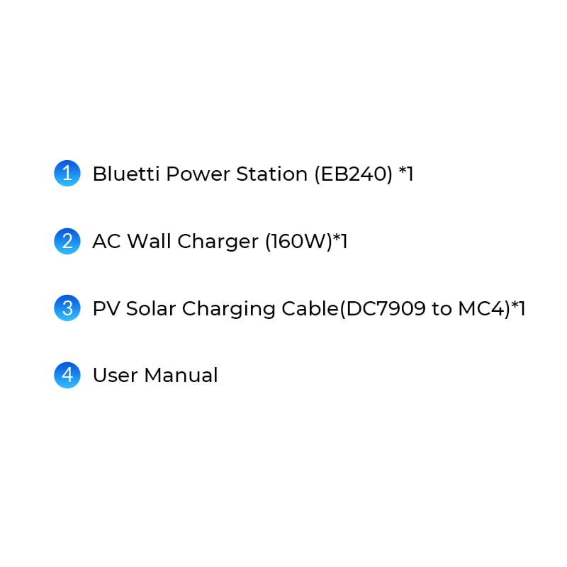 Bluetti EB240 2400Wh/1000W Portable Power Station