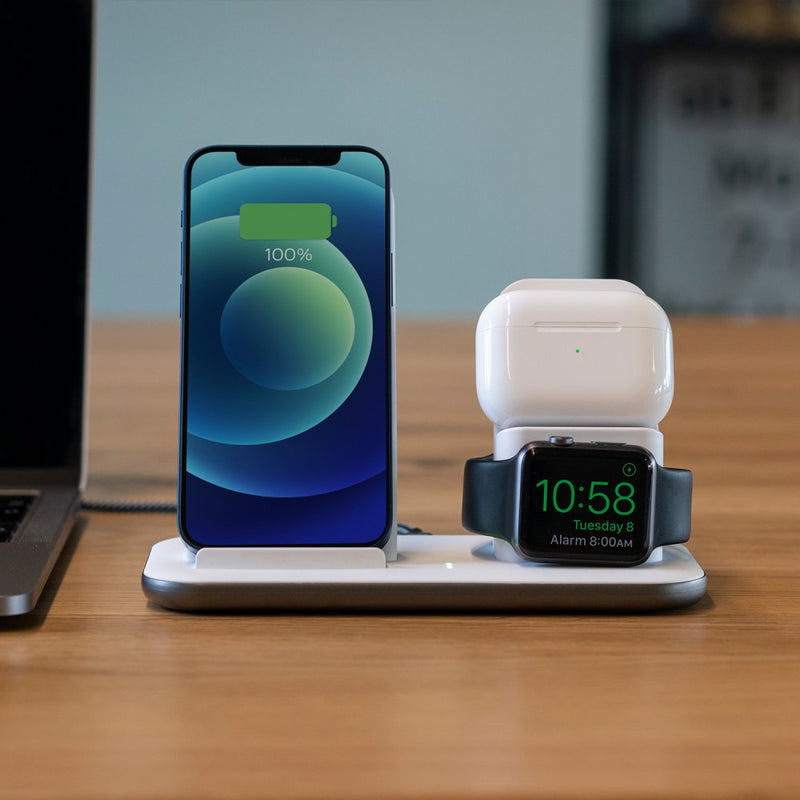 Xtorm 3-in-1 Wireless Charging Base for Apple with phone, apple watch and airpods