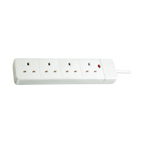 4-way UK 13A Extension Lead