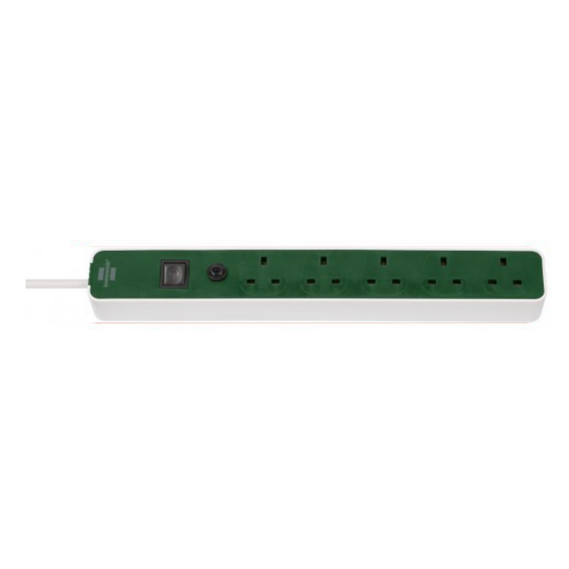 Ecolor 5-way UK 13A Extension Lead